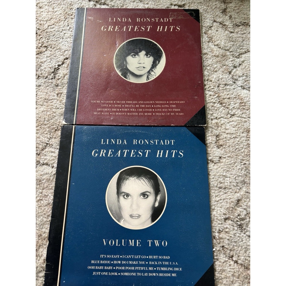 Linda Ronstadt Greatest Hits Volume 1 & 2 Vinyl LP Record Lot Asylum